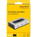 DeLOCK 87699 commutatore audio Nero, Grigio, Interruttore grigio/Nero, 68 mm, 112 mm, 29 mm, 2 canali