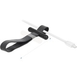 DeLOCK Kabelbinder mit Gummischlaufe schwarz fascetta Gomma Nero, Fascette ferma-cavo Nero, Gomma, Nero
