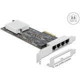 DeLOCK PCI Express x4 a 4 x RJ45 2,5 GbE, Scheda di rete 