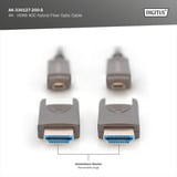 Digitus Cavo ibrido in fibra ottica HDMI / Micro HDMI AOC, UHD 4K Nero