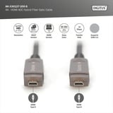 Digitus Cavo ibrido in fibra ottica HDMI / Micro HDMI AOC, UHD 4K Nero