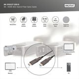 Digitus Cavo ibrido in fibra ottica HDMI / Micro HDMI AOC, UHD 4K Nero