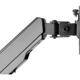 Digitus Postazione di lavoro flessibile per lavorare in piedi o seduti, montaggio a parete, schermo singolo, Base per monitor Nero, montaggio a parete, schermo singolo, 8 kg, 43,2 cm (17"), 81,3 cm (32"), 100 x 100 mm, Regolazione altezza, Nero
