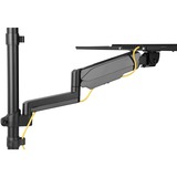 Digitus Postazione di lavoro flessibile per lavorare in piedi o seduti, montaggio a parete, schermo singolo, Base per monitor Nero, montaggio a parete, schermo singolo, 8 kg, 43,2 cm (17"), 81,3 cm (32"), 100 x 100 mm, Regolazione altezza, Nero