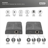 Digitus Set extender KVM IP HDMI Full HD, Switch KVM Nero