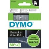 Dymo D1 etichette originali | Rotolo da 12 mm x 7 m | stampa bianca su Trasparente | etichette autoadesive per etichettatrice LabelManager | 1 Pezzo, Nastro di scrittura Bianco su trasparente, Poliestere, Belgio, -18 - 90 °C, DYMO, LabelManager, LabelWriter 450 DUO