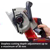 EINHELL Fresatrice per scanalature murali professionale a batteria TP-MA 36/30 Li BL-Solo, 36 Volt (2x18V), Strumento rosso/Nero