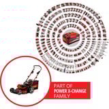 EINHELL GE-CM 36/47 S HW Li Batteria Nero, Rosso, Rasaerba rosso/Nero, 47 cm, 3 cm, 6,5 cm, 700 m², 75 L, 3300 Giri/min