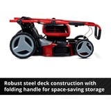 EINHELL GE-CM 36/47 S HW Li Batteria Nero, Rosso, Rasaerba rosso/Nero, 47 cm, 3 cm, 6,5 cm, 700 m², 75 L, 3300 Giri/min