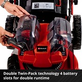 EINHELL GE-CM 36/47 S HW Li Batteria Nero, Rosso, Rasaerba rosso/Nero, 47 cm, 3 cm, 6,5 cm, 700 m², 75 L, 3300 Giri/min