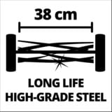 EINHELL GE-HM 38 S Tagliaerba a spinta Nero, Rosso, Falciatore della bobina rosso/Nero, Tagliaerba a spinta, 38 cm, 1,3 cm, 3,8 cm, 250 m², Lame a cilindro