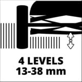 EINHELL GE-HM 38 S Tagliaerba a spinta Nero, Rosso, Falciatore della bobina rosso/Nero, Tagliaerba a spinta, 38 cm, 1,3 cm, 3,8 cm, 250 m², Lame a cilindro