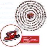 EINHELL Levigatrice orbitale a batteria Power X-Change TE-OS 18/230 Li-Solo, 18Volt rosso/Nero