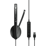 EPOS | SENNHEISER ADAPT 160T USB II Auricolare Cablato A Padiglione Ufficio USB tipo A Nero Nero, Cablato, Ufficio, 20 - 20000 Hz, 136 g, Auricolare, Nero