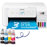 Epson EcoTank ET-2826 bianco, Ad inchiostro, Stampa a colori, 5760 x 1440 DPI, A4, Stampa diretta, Bianco