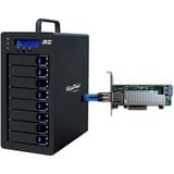 HighPoint RocketStor 6438TS External SAS/SATA RAID Tower, Disk enclosure Nero