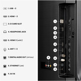Hisense 55E7S, QLED TV Nero