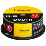 Intenso DVD+R 4.7GB, 16x 4,7 GB 25 pz, Supporti vergini DVD 16x, DVD+R, 120 mm, Scatola per torte, 25 pz, 4,7 GB