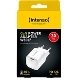 Intenso Power Adapter W30C² GaN, Caricabatterie bianco