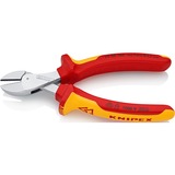 KNIPEX X-Cut Pinze da taglio diagonale giallo, Pinze da taglio diagonale, Acciaio al cromo vanadio, Plastica, Rosso/Arancione, 16 cm, 175 g