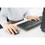 Kensington Set per desktop ricaricabile KM270 EQ - Wireless, Set desktop Nero, Wireless, RF senza fili + Bluetooth, Interruttore a chiave a membrana, QWERTZ, Nero, Mouse incluso