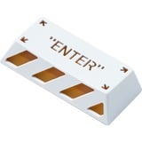 Keychron Keycap artigianale Enter in lega di alluminio, copritasto bianco/Orange