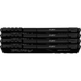 Kingston FURY FURY Beast 128GB 3200MT/s DDR4 CL16 DIMM (Kit da 4) Black, Memoria Nero, 128 GB, 4 x 32 GB, DDR4, 288-pin DIMM