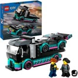 LEGO City Auto da corsa e trasportatore, Giochi di costruzione Set da costruzione, 6 anno/i, Plastica, 328 pz, 519 g