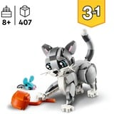 LEGO Creator 3 in 1 31163 Gatto Giocoso Giocattolo, Si Trasforma in Piccione o in Cane, Regalo per Bambini e Bambine 8+ Anni, Giochi di costruzione Si Trasforma in Piccione o in Cane, Regalo per Bambini e Bambine 8+ Anni, Set da costruzione, 8 anno/i, Plastica, 407 pz, 518 g