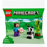 LEGO Minecraft Steve e Baby Panda, Giochi di costruzione Set da costruzione, 6 anno/i, Plastica, 35 pz, 26 g