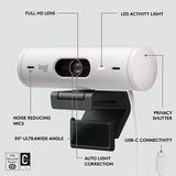 Logitech Brio 500, Webcam bianco/Nero