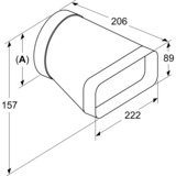Neff Z861SI0 accessorio per cappa, Tubo Nero, Nero, Neff, 222 mm, 206 mm, 89 mm, 245 g