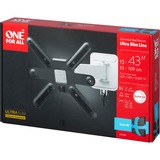 One for all Supporto da parete per TV WM 6242, Montaggio a parete Nero
