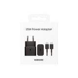 SAMSUNG Caricabatterie Super Fast Charging (25W) con cavo da USB Type-C a USB Type-C Nero, Interno, AC, USB, 5 V, 1 m, Nero