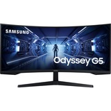 SAMSUNG Odyssey C34G55 Monitor Gaming da 34" Curvo, Monitor di gioco Nero, 86,4 cm (34"), 3440 x 1440 Pixel, UltraWide Quad HD, LED, 1 ms, Nero