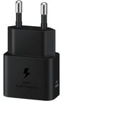Samsung Caricabatterie Super Fast Charging (25W) con cavo da USB Type-C a USB Type-C Nero, Interno, AC, USB, 5 V, 1 m, Nero