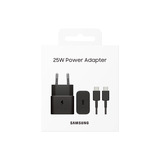 Samsung Caricabatterie Super Fast Charging (25W) con cavo da USB Type-C a USB Type-C Nero, Interno, AC, USB, 5 V, 1 m, Nero