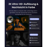 SwitchBot Campanello video con display, Campanello per porte bianco/Argento