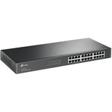 TP-Link Switch 24-porte Gigabit Rack Unmanaged, Interruttore Nero, Non gestito, Gigabit Ethernet (10/100/1000), Full duplex, Montaggio rack, 1U, Vendita al dettaglio
