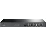 TP-Link Switch 24-porte Gigabit Rack Unmanaged, Interruttore Nero, Non gestito, Gigabit Ethernet (10/100/1000), Full duplex, Montaggio rack, 1U, Vendita al dettaglio