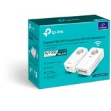 TP-Link TL-WPA1300P KIT 1300 Mbit/s Collegamento ethernet LAN Wi-Fi Bianco 2 pz, PowerLAN 1300 Mbit/s, IEEE 1901, IEEE 802.3, IEEE 802.3u, Tipo E/F, Gigabit Ethernet, 10,100,1000 Mbit/s, Wi-Fi 5 (802.11ac)