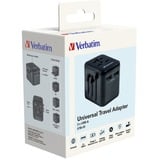 Verbatim 49543 adattatore per presa di corrente Universale Nero, Viaggio di spina Nero, Universale, Universale, Tipo A, Tipo B, Tipo C (Europlug), Tipo E (FR), Tipo F, Tipo G (UK), Tipo I (AU), Tipo J (CH),..., Tipo A, Tipo B, Tipo C, Tipo D (UK), Tipo E (FR), Tipo F, Tipo G (UK), Tipo H (IL), Tipo I (AU),..., 100 - 250 V, 50 - 60 Hz