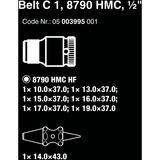 Wera 05003995001 Set di bussole Nero, Set di bussole, 1/2", Metrico, 6 testina/e, 10,13,15,16,17,19 mm