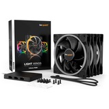 be quiet! Light Wings | 140mm PWM Triple Pack Case per computer Ventilatore 14 cm Nero 1 pz Nero, Ventilatore, 14 cm, 1500 Giri/min, 23,3 dB, 56 pdc/min, 95,14 m³/h