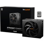 be quiet! Straight Power 12 alimentatore per computer 750 W 20+4 pin ATX ATX Nero, Alimentatore PC Nero, 750 W, 110 - 240 V, 820 W, 50/60 Hz, 10/5 A, 130 W