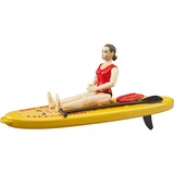 bruder bworld Life Guard con Stand Up Paddle, Gioco figura 