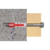 fischer DUOPOWER 10x50, 570550, Tassello grigio chiaro/Rosso