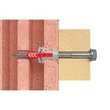 fischer DUOPOWER 10x50, 570550, Tassello grigio chiaro/Rosso