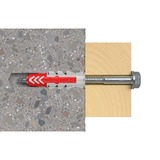 fischer Tassello DUOPOWER 10x50 BigBox grigio chiaro/Rosso