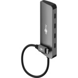 goobay Goobay Slim 4-Port USB-Hub Tipo-C, Hub USB grigio